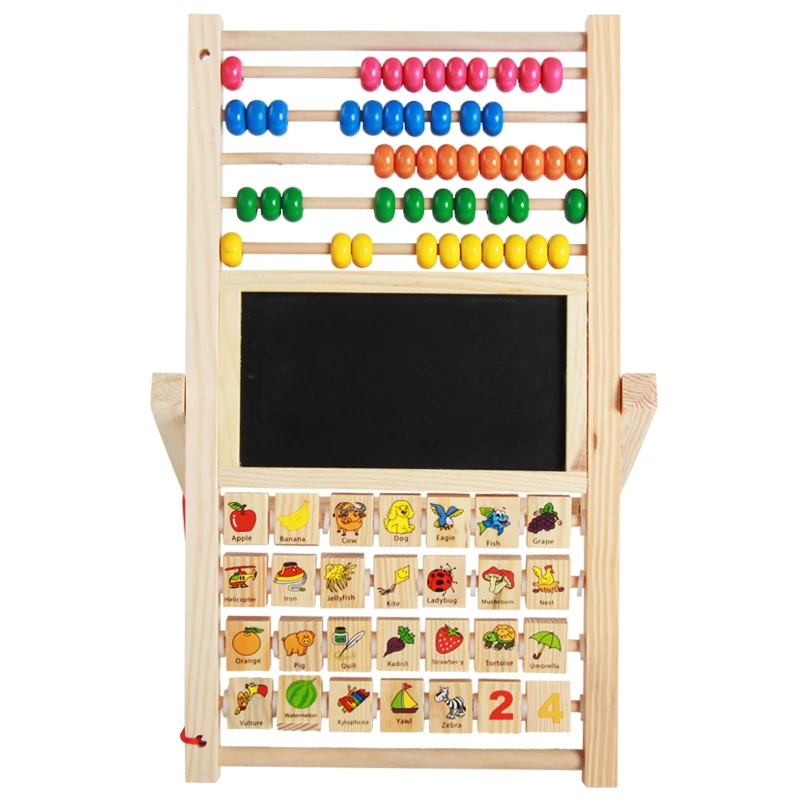 

Multifunction Abacus Learning Stand Wooden Montessori Toys Counting Cognition Board Early Educational Math Toy For Children Gift