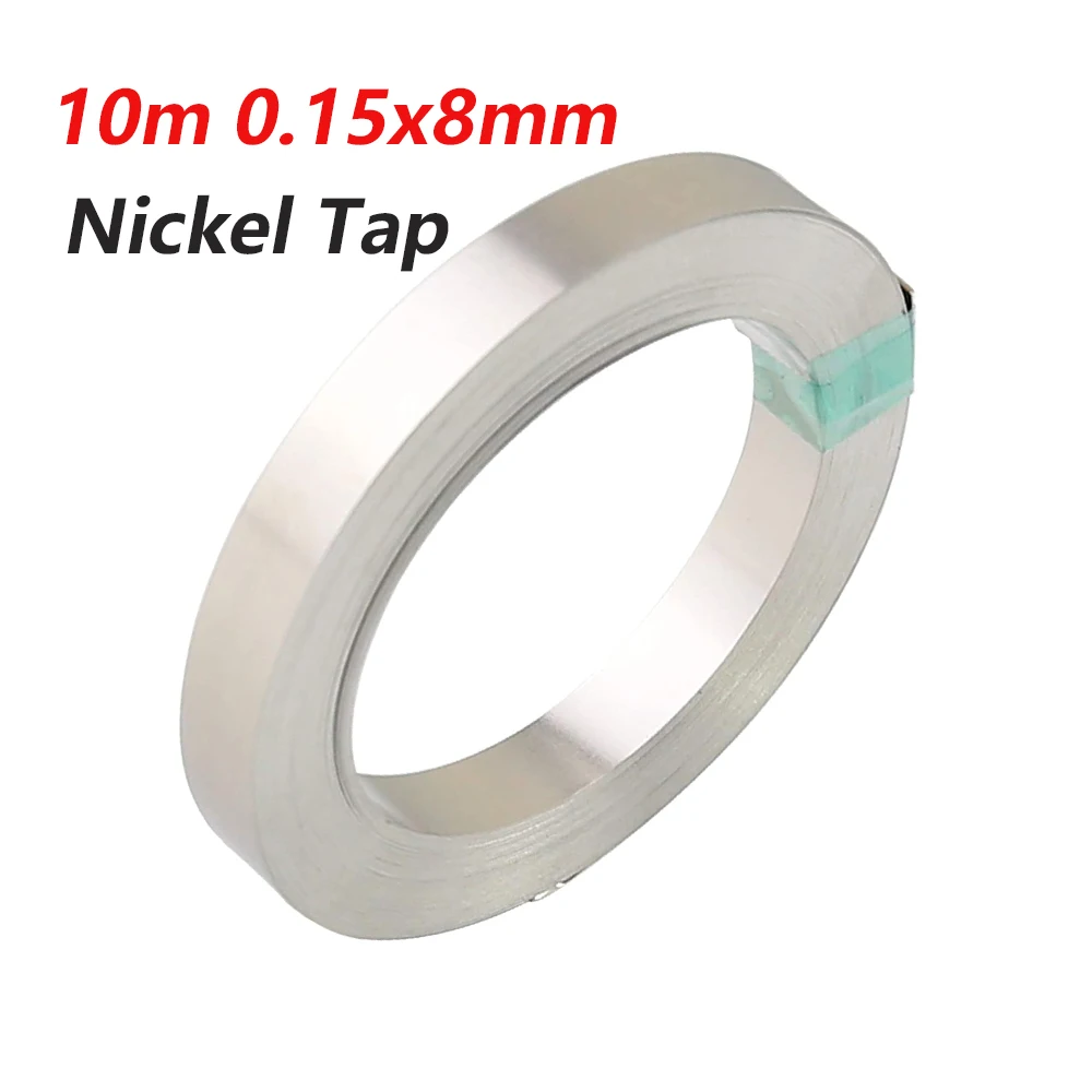 

Pure Nickel Strip 10m 0.15x8mm Nickel Tap for 18650 Cell Battery Pack Spot Welding 1Roll