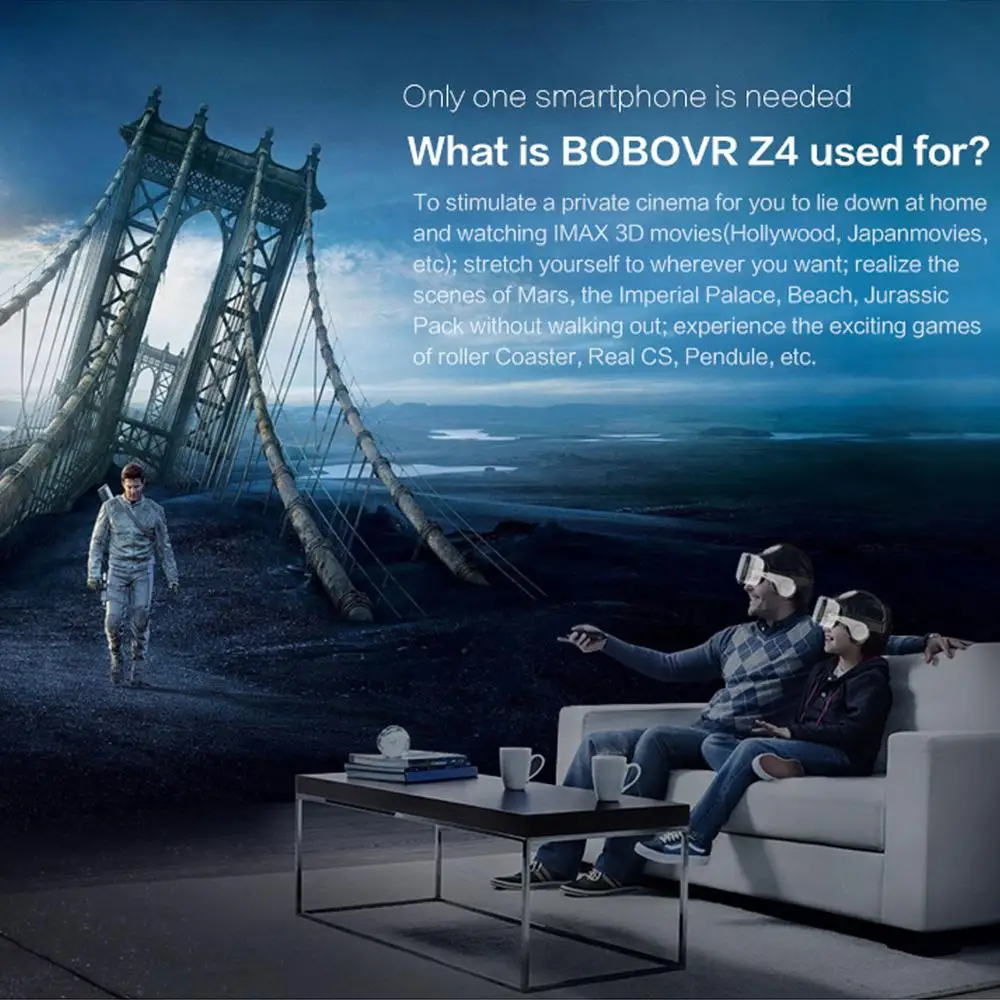 Bobovr Bobo VR Z4 3 D Viar 3D очки Виртуальная реальность гарнитура шлем линзы для смартфона