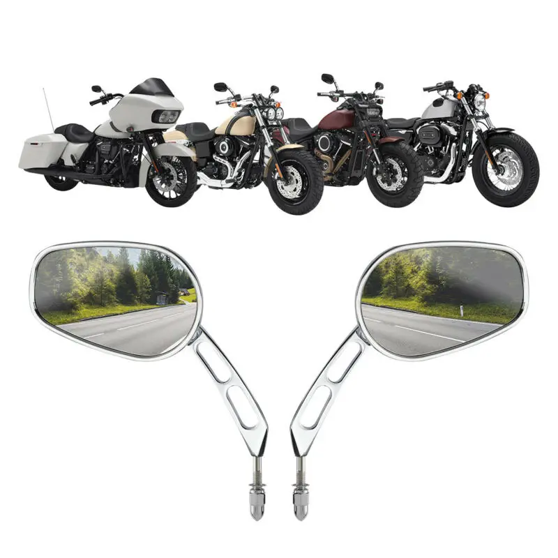 Мотоцикл 8 мм зеркала заднего вида для Harley Softail Springer Heritage Classic Road King Touring XL883 Sportster Fatboy Dyna FXDF