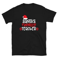 santas favorite school teacher t shirt christmas
