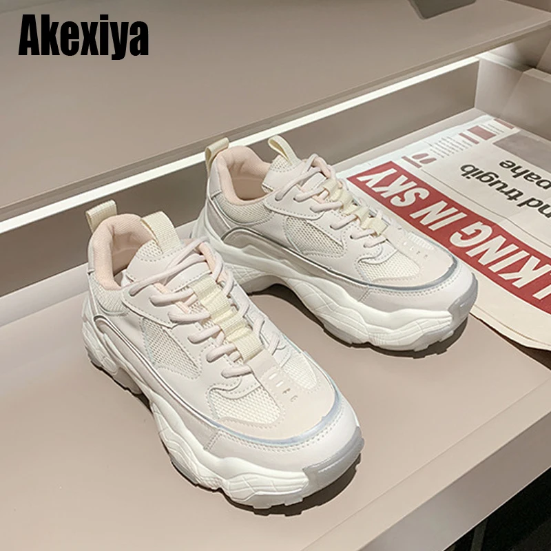 

Женские Дышащие сетчатые кроссовки, повседневная Вулканизированная обувь на платформе, модель BC1131, 2021