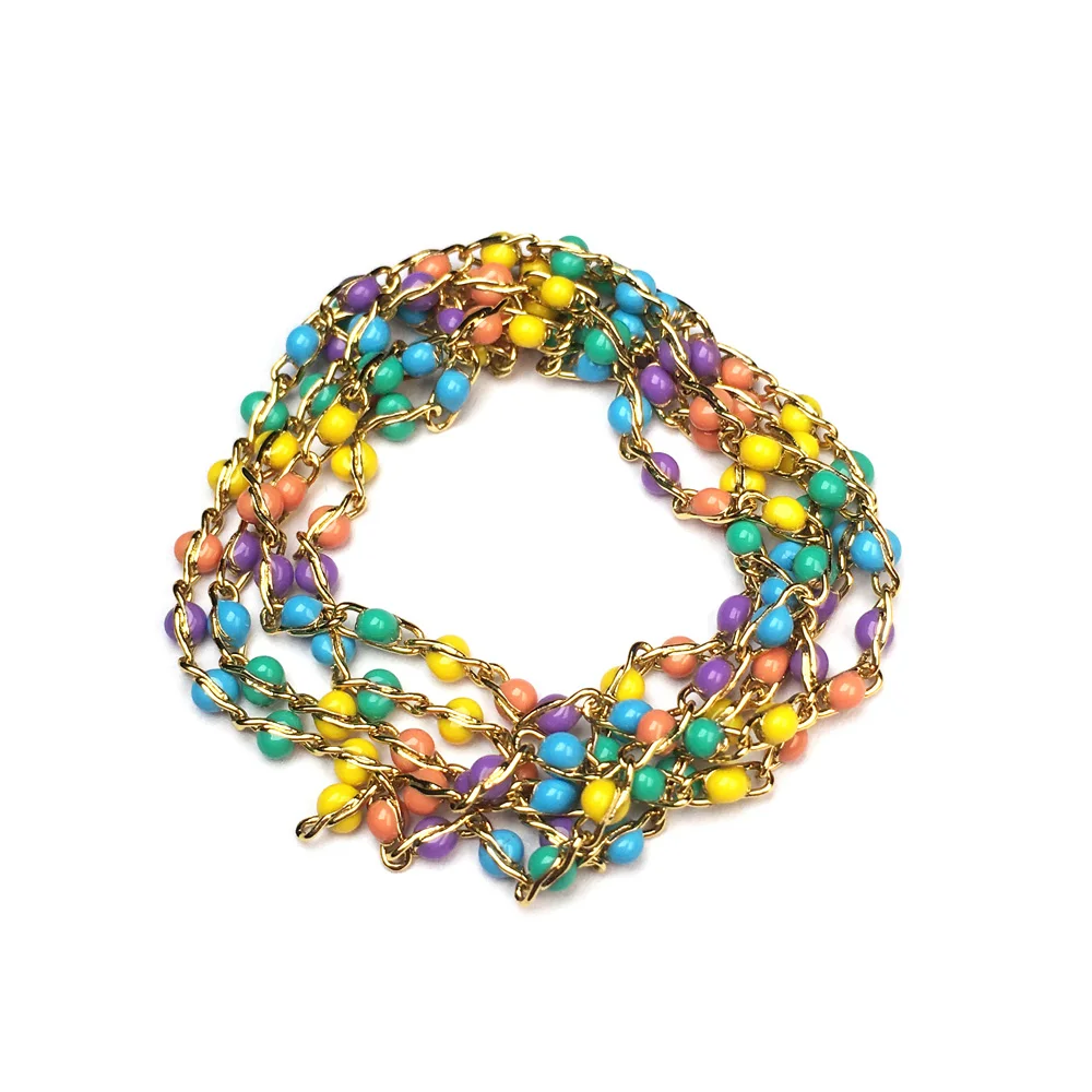 Цепочка для бижутерии сделай сам плетеная цепочка с каменными бусинами