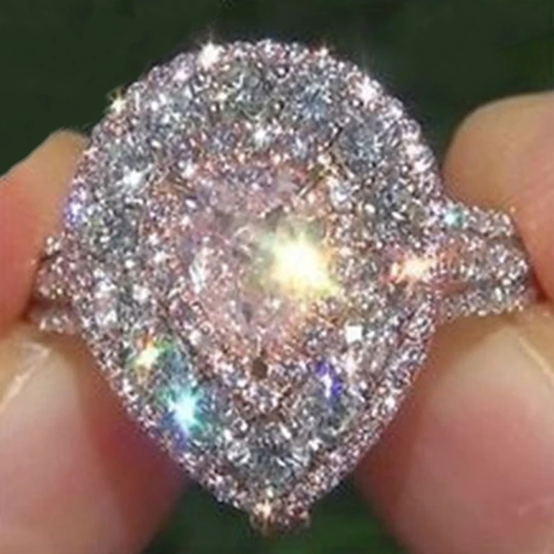 Ювелирные изделия Milangirl кольца для женщин модные розовые капли воды простые