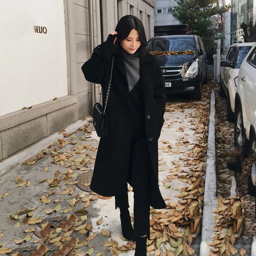 Зимнее теплое Женское пальто размера плюс с длинным рукавом Свободный