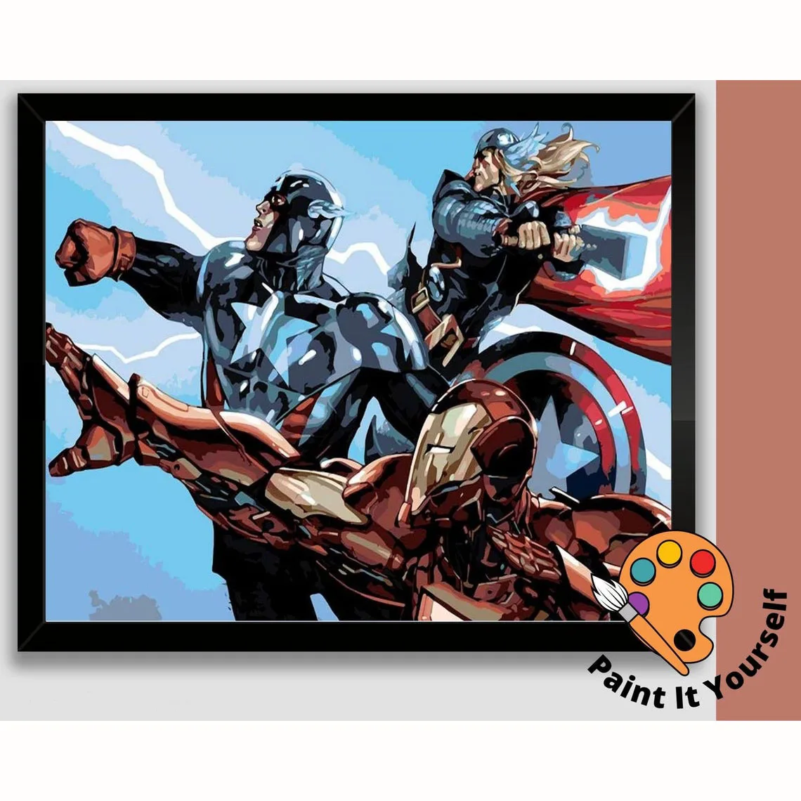 

Marvel Captain America Iron Man Painting By Numbers Picture DIY Drawing Wall Art Home Decor Coloring by Numbers Acrylic Gift