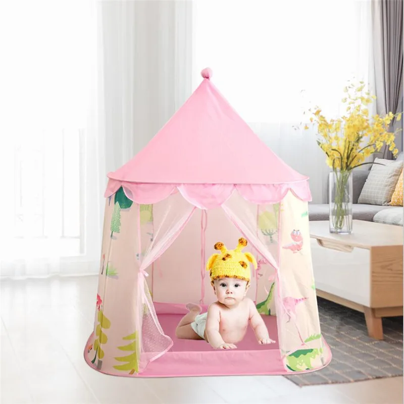 

Toy Tents Castle Playhouse Dinosaur Theme Foldable Little Prince And Princess Tent Sturdy Game House For Children Gift Toy