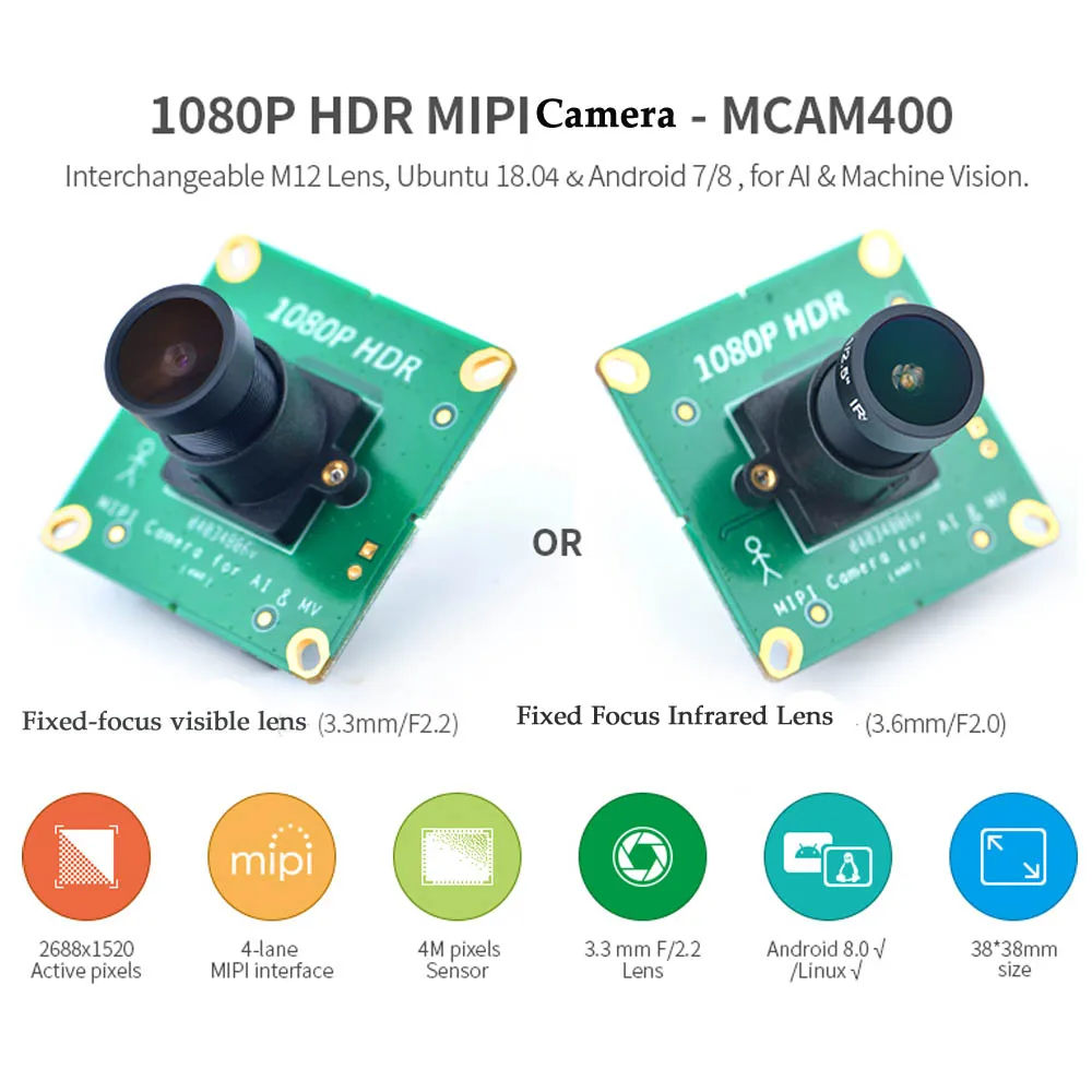 1080P HDR MIPI Камера-MCAM400 Поддержка NanoPC-T4 NanoPi M4v2/M4V ИК-фильтр/o ИК-фильтр | Компьютеры и