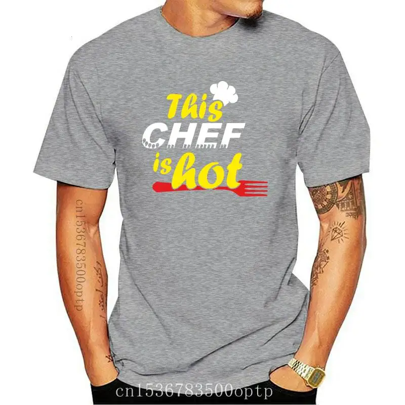 

New This-Chef is Hot T Shirt 100% Cotton Digital Printed Round Neck Multicolour Food Cooker Half Sleeves