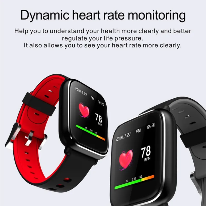 Многофункциональный водонепроницаемый смарт браслет IP67 спортивный сенсорный
