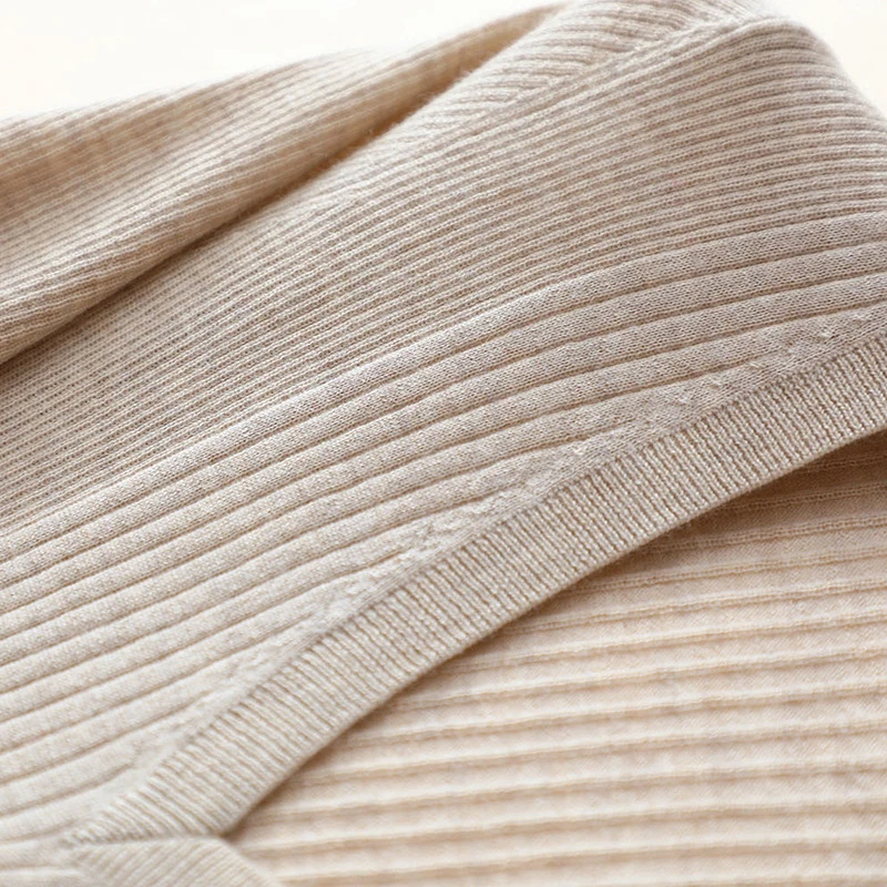 new fashion 100% Cashmere v neck short sleeve rib sweater women | Женская одежда
