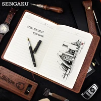 handmade retro agenda notebook genuine leather cover notebook replaceable paper for school travel business