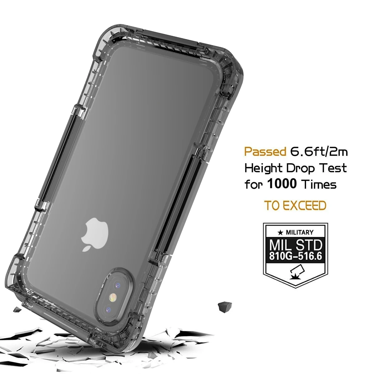 Для iPhone X/XS Max/XS IP68 водонепроницаемый противоударный жесткий чехол для телефона