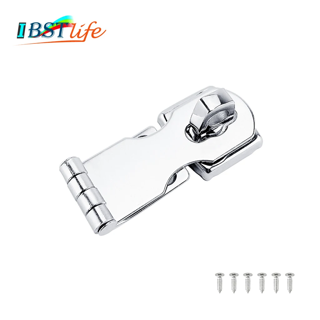

Marine Grade Stainless Steel 304 Cabinet Door Swivel Eye Locking Safety Hasp latch Clasp for Boat Yacht Hardware Accessories