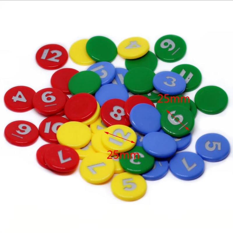 

48pcs/set Plastic Poker Chips Card Casino Bingo Game Markers for Fun Family Club Counting Accessories