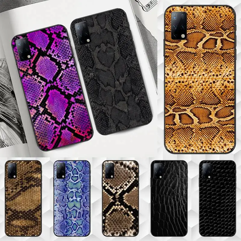 

Luxury Snake Skin Art Phone Case for redmi 6A 7A 8A 9A 10X 4G note 8 8T 9S 10 K30 K20 pro max Cover