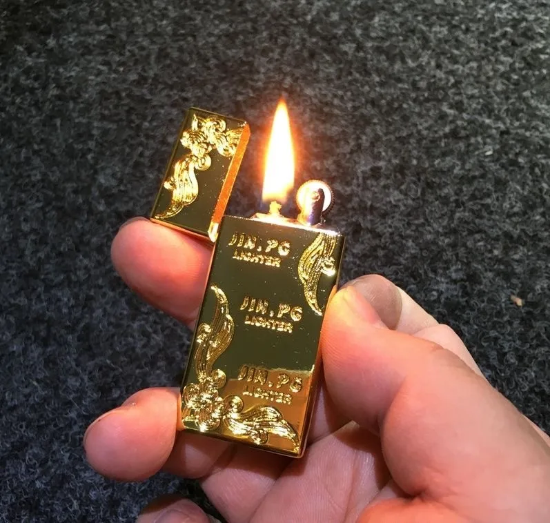 Металл богатый цветок Керосин Зажигалка творческая личность открытое пламя