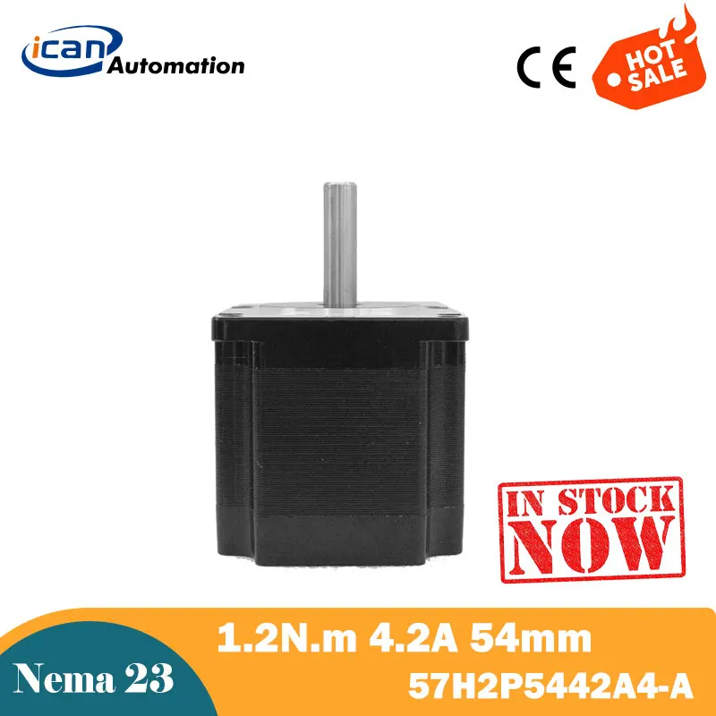 

ICAN Stepper Motor Nema23 Cnc Kit 57mm 1.2Nm 4.2A Length54mm 57H2P5442A4-A Stepper Machine