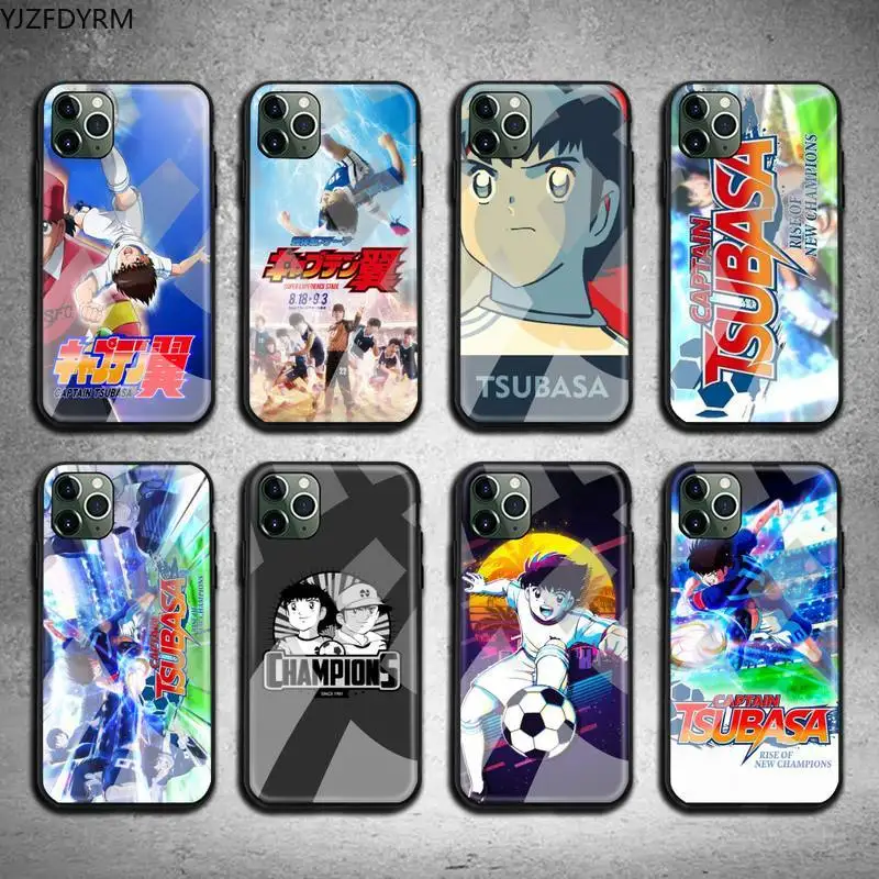 

Captain Tsubasa Phone Case Tempered Glass For iPhone 12 11 Pro Max Mini XR XS MAX 8 X 7 6S 6 Plus SE 2020 cover