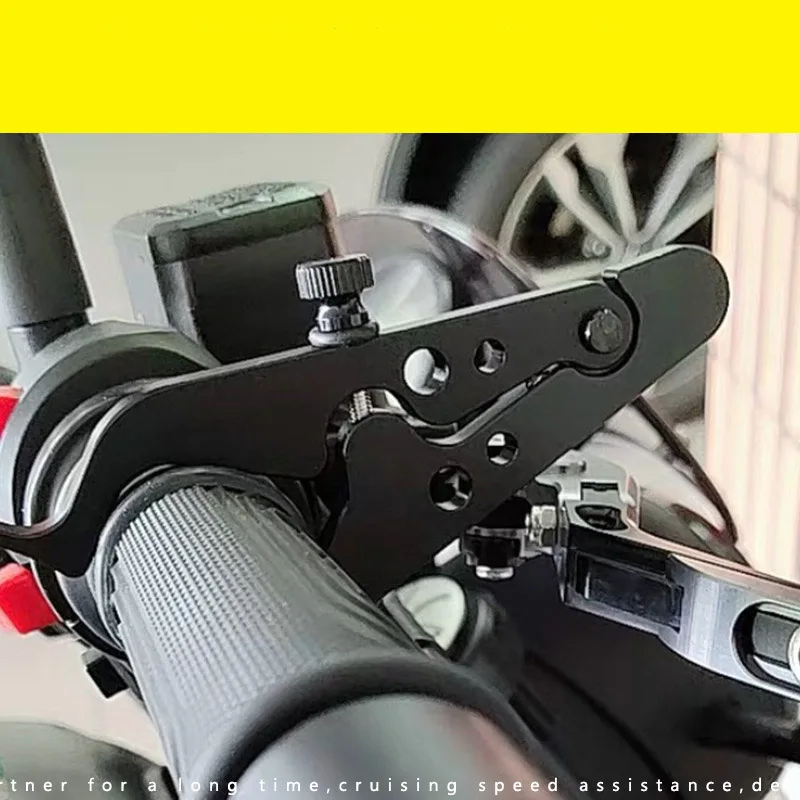 

1pcs Aluminum Motorcycle Accessories With Rubber Ring Handlebar Throttle Lock Universal Cruise Control Clamp