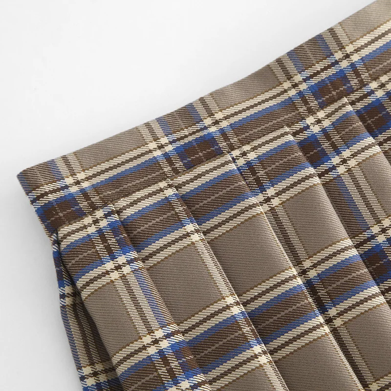 Женская летняя плиссированная юбка с высокой талией в клетку для косплея милые