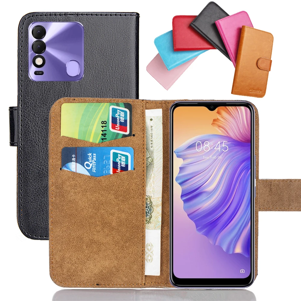 

Чехол для телефона Tecno Spark 8, 6 цветов, 6,52 дюйма, Кожаный Модный Роскошный многофункциональный чехол Spark 8 Tecno, чехол для телефона с отделениями ...