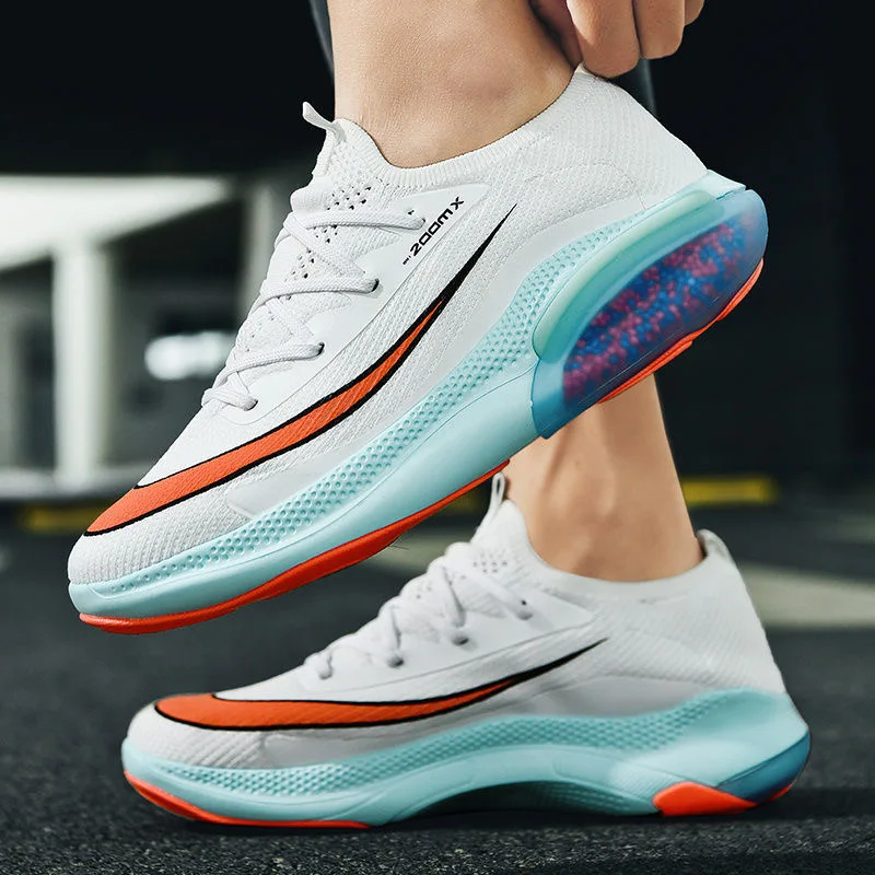 Men's Sports Training Sneakers Air Cushion Mesh Tennis Sports Shoes Outdoor Running Shoes Non-slip Wear-resistant Casual Shoes