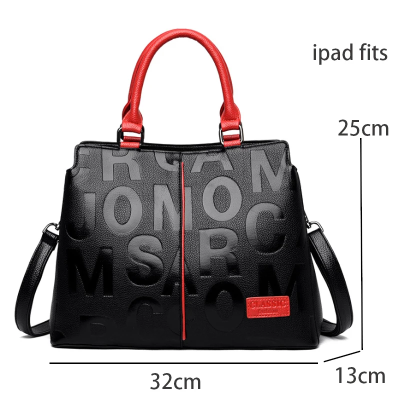 

TOP Ladies Letter Printing Tote Bag 2021 Designer Luxury High Quality Leather Tote Bag Ladies Fashion One Shoulder Messenger Bag