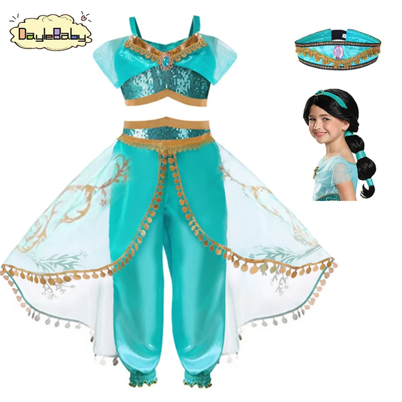 Костюмы Жасмин для девочек детское платье детский маскарадный костюм Аладдин