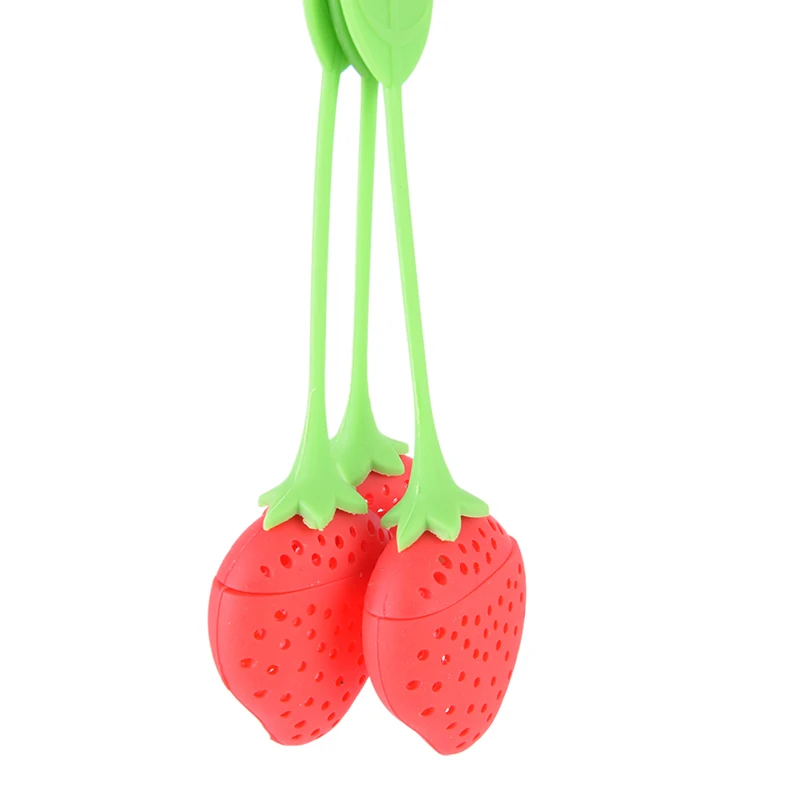 Силиконовый Фильтр в виде клубники и листьев|Чайные ситечки| |