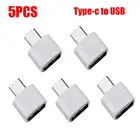 Адаптер USB C-USB 5 шт., кабель OTG с USB C папа на USB 3,0 A Мама, адаптер для MacBook Pro, Samsung S9, USB-C OTG