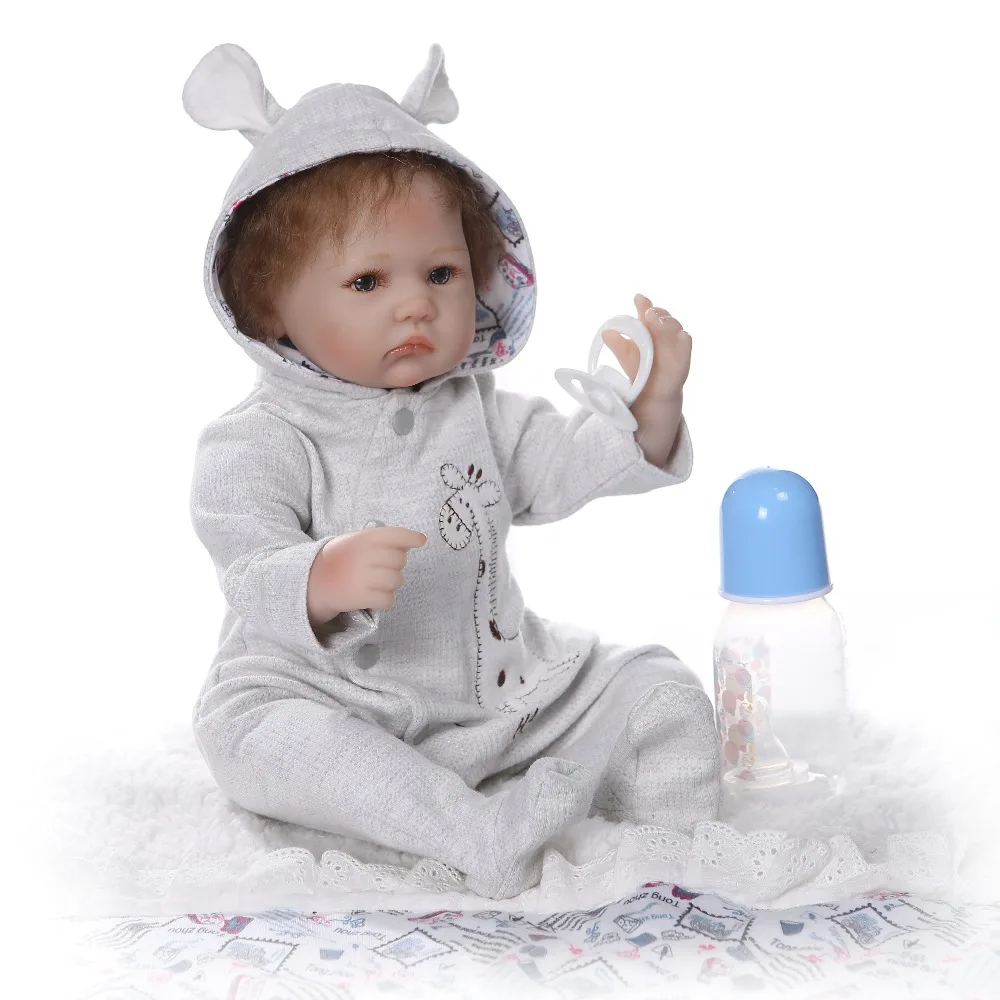 40 см мягкие силиконовые куклы ручной работы для новорожденных Близнецы Спящая