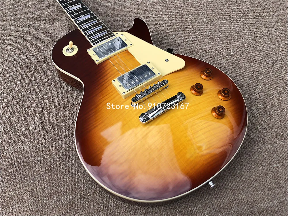 Высококачественная электрогитара 2020 корпус из массива красного дерева с верхом