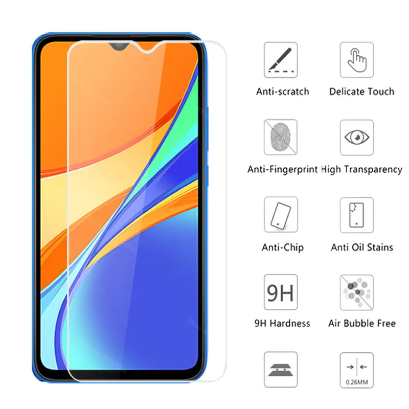 Защитное закаленное стекло 4 шт. для Xiaomi Redmi 9C Redmy Redme 9 C 6 53 дюйма Защитные пленки