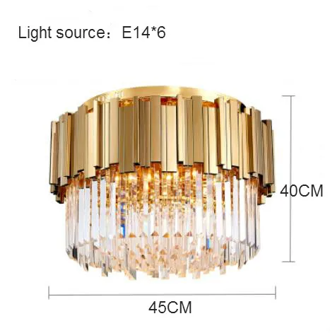 Роскошные хрустальные потолочные светильники для комнаты современные золотые