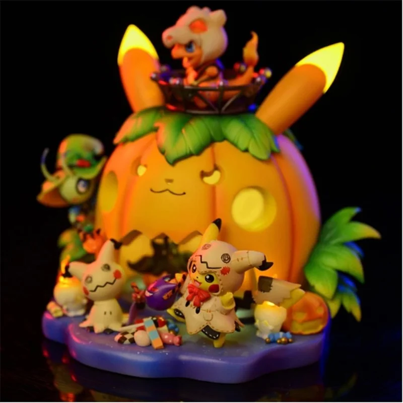 

Декор на Хэллоуин, лампа в виде тыквы, Пикачу, чарманные Мультяшные аксессуары на Хэллоуин