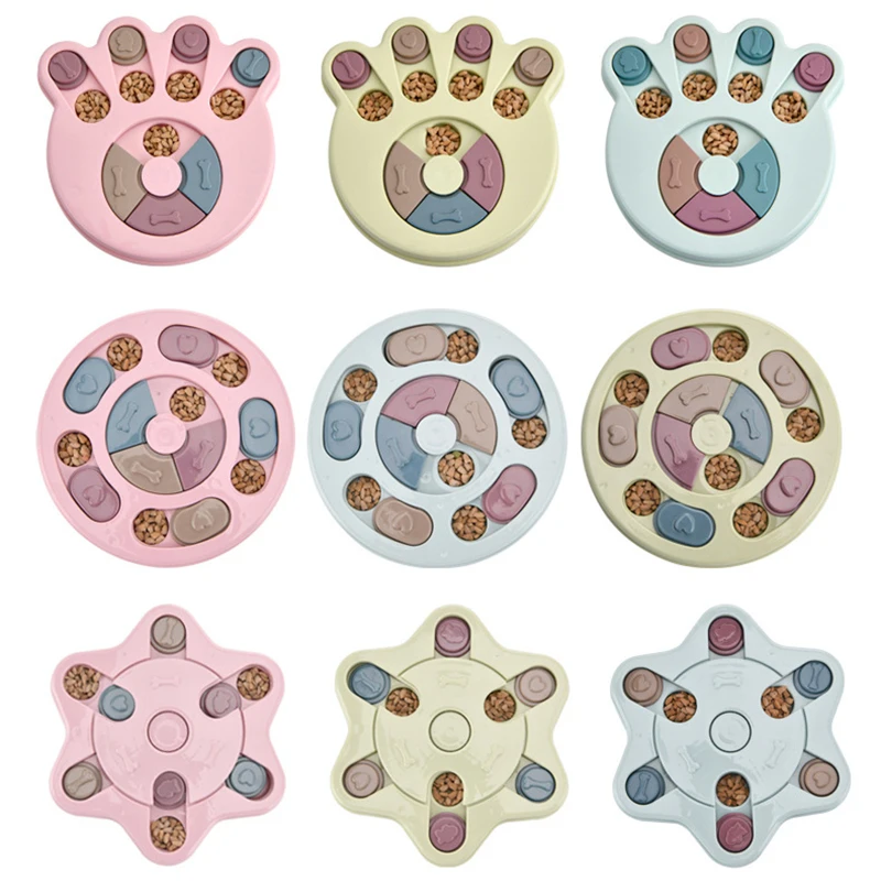 

Dog Puzzle Toys Increase IQ Interactive Slow Dispensing Feeding Pet Dog Training Games Feeder Food Storage Plastic Universal