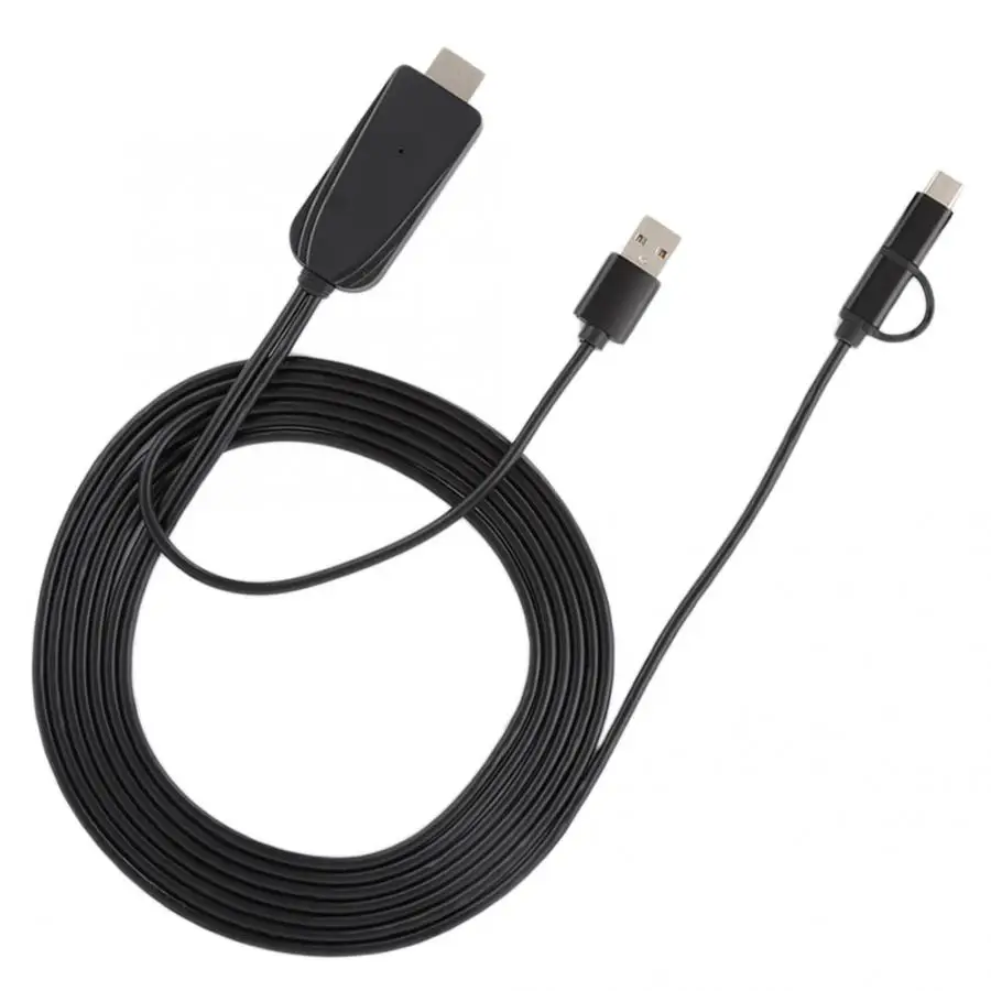 Micro usb type-C 2 в 1 к HDMI ABS алюминиевый сплав видео Конверсионный кабель адаптер же