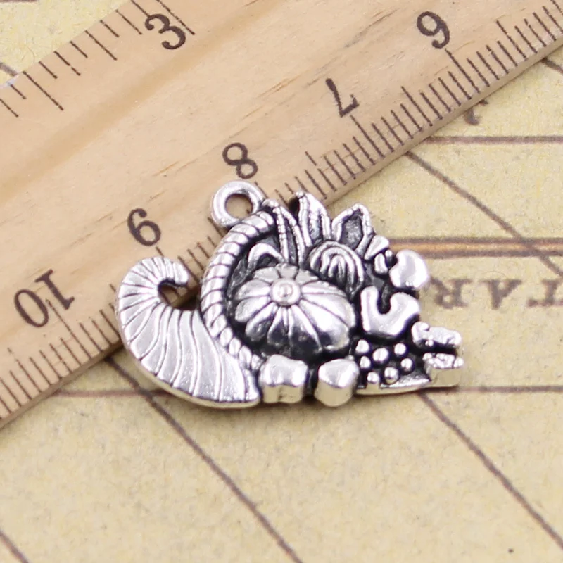 12 шт амулеты для близорукости благодарения 28x20 мм античные серебряные цветные