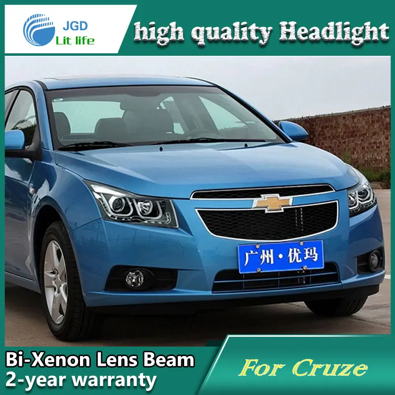 Автомобильный Стильный чехол для Chevrolet Cruze 2009 2013 фары светодиодный DRL Объектив