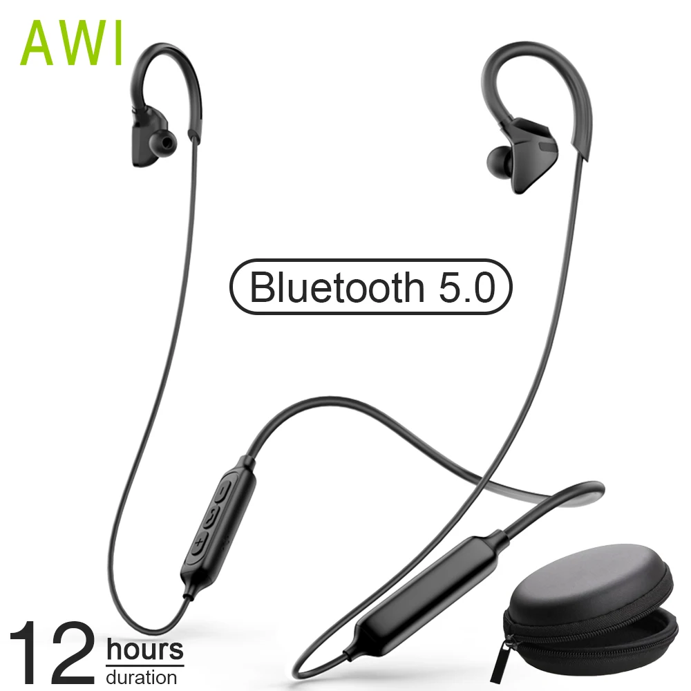 Наушники AWI X1 с крючком Bluetooth беспроводные наушники спортивные шумоподавлением