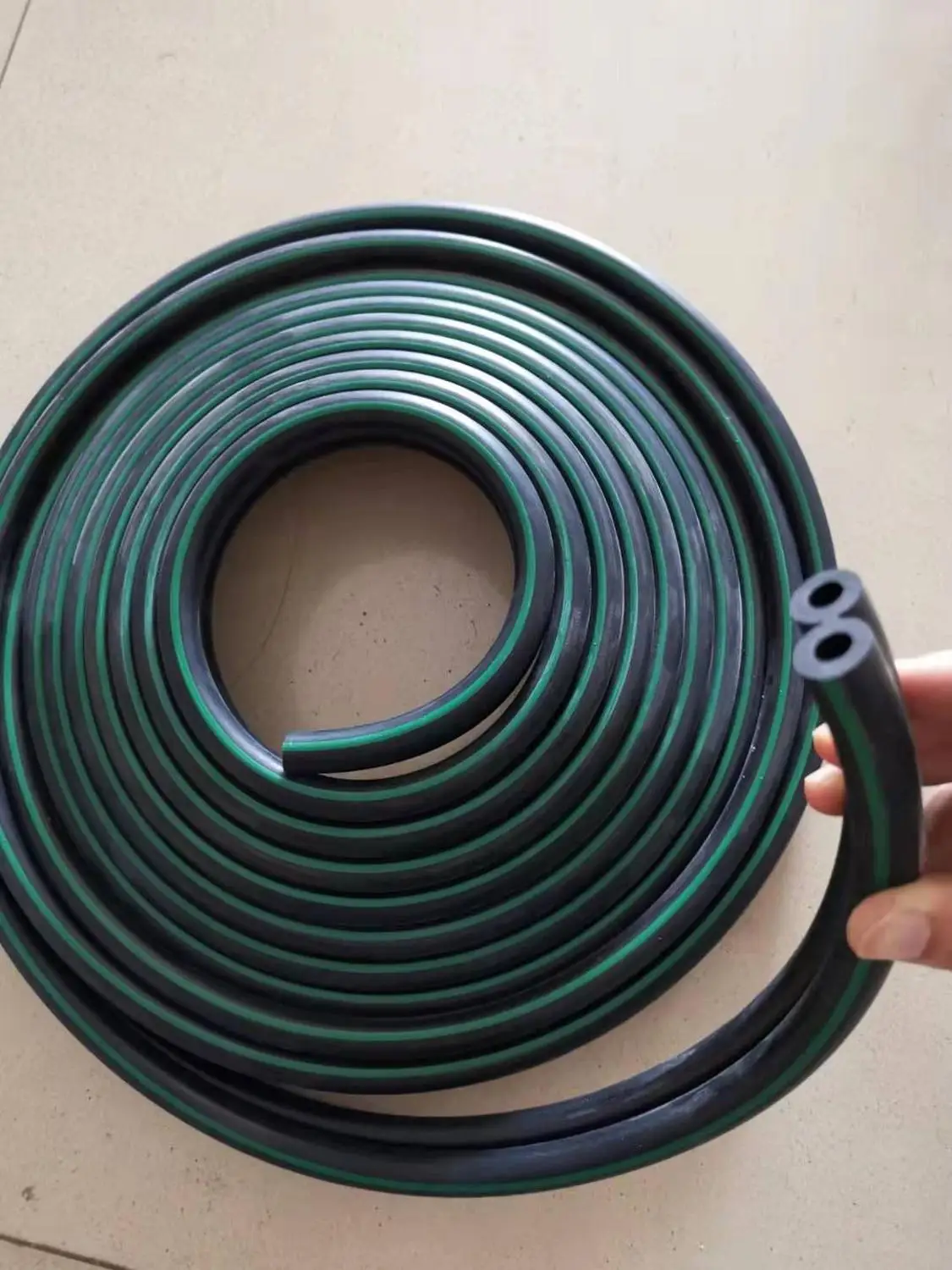 

50meters Durable Rubber Milking Pulsator Twin Air Hose 7*14mm Milking Machine Black Air Tube