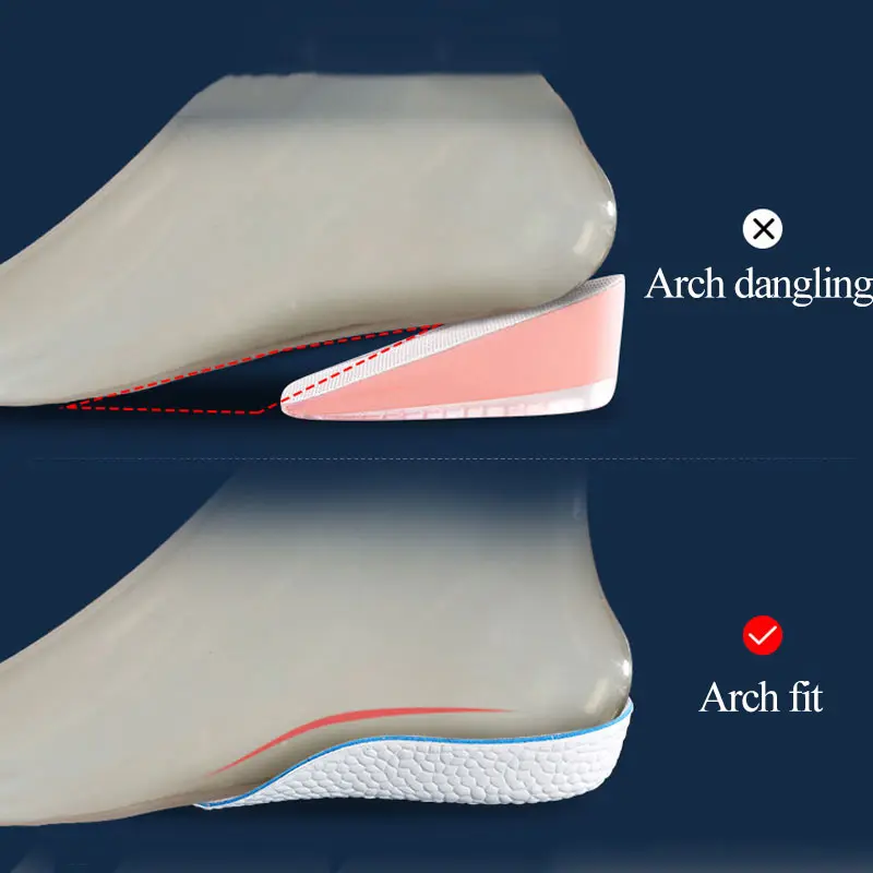 

Arch Support Height Increase Insoles Men Women 1.5cm 2.5cm 3.5cm Heel Lifting Inserts Breathable Non-Slip Sport Sole Pad Unisex