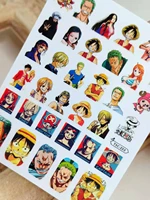 10pcs japan hot selling comic nail art sticker japanese cartoon character nail decoration decal