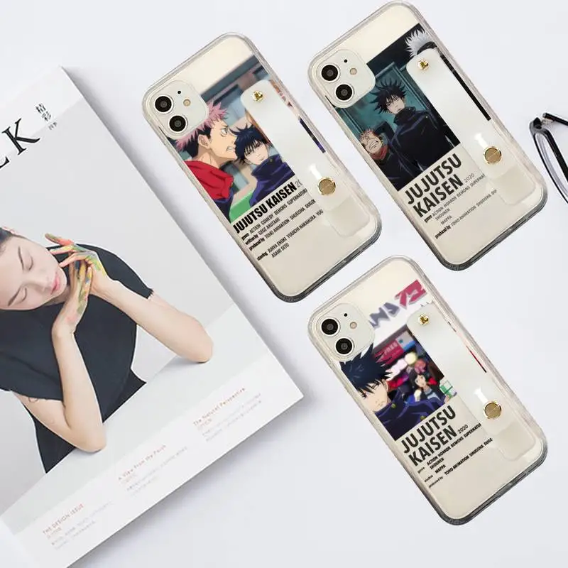 

Jujutsu Kaisen Satoru Gojo anime Phone Case Transparent For iPhone 7 8 11 12 se 2020 mini pro X XS XR MAX Plus