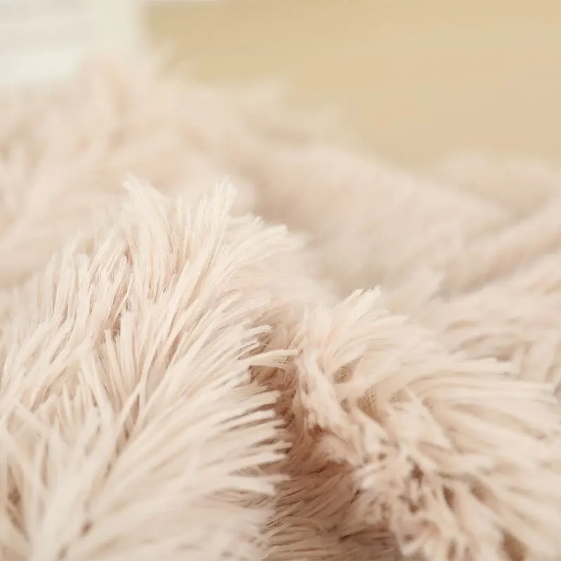 

Plush Dog Bed Mat Double Layer Soft Velvet Pet Bed Cat Mat Rugs for Modern Living Anxiety Calming Mat for pets dog supplies