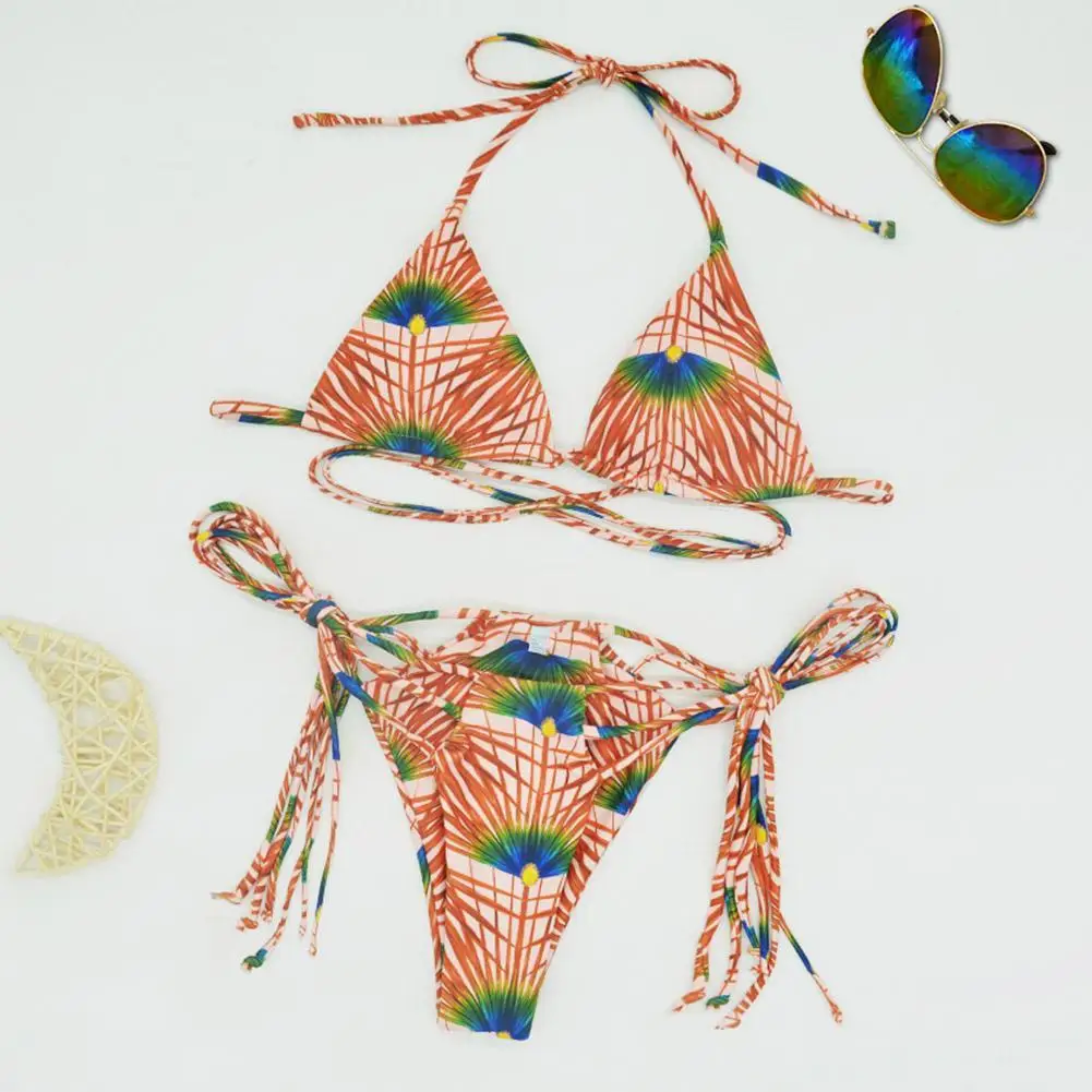 

Senza High Waist Bikinis Swimsuits digital printing strappy swimsuit ladies Brazilian Bikini 2021 New Beachwear