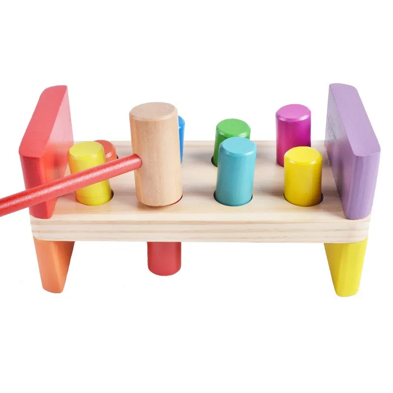 Деревянная скамейка с молотком, детские дошкольные игрушки, многофункциональная коробка для обслуживания инструментов, комбинация детски... от AliExpress WW