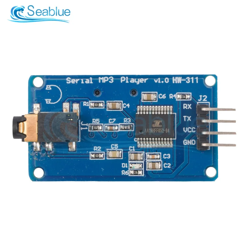 YX5300 UART TTL Serial Control MP3 Music Player Module Support / WAV Micro SD /SDHC Card For Arduino/AVR/ARM/PIC DC 3.2-5.2V | Инструменты