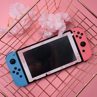 Tempered Glass C Защитный жесткий чехол для nintendo Switch NS Switch joy con, чехол для nintendo Switch NS NX, чехол s, твердая цветная задняя крышка, корпус - Цвет: Tempered Glass C